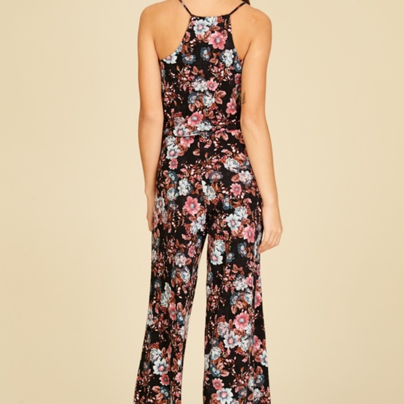 Knit jumspuit with floral print - Picture 3 of 8